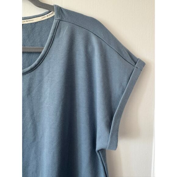 Lucky Brand Dusty Blue Cozy Jersey Knit Pajama Lounge Set Size Large - Picture 4 of 12